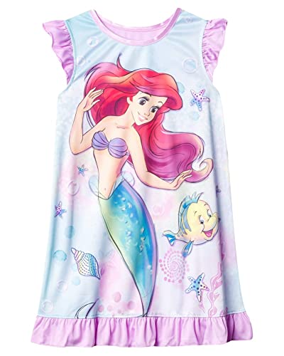 Disney Girls' Little Mermaid Nightgown, UNDER THE WATER 2, 3T