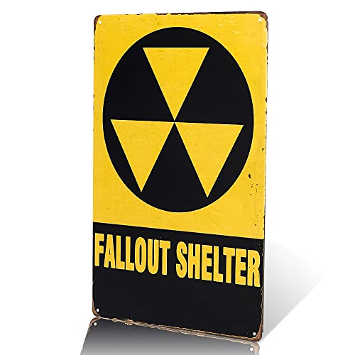 dingleiever-Christmas Gifts Fallout Shelter Vintage Look Reproduction Metal tin Sign