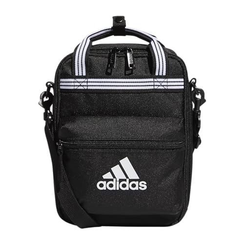 adidas Squad Insulated Lunch Bag, Black/White, One Size