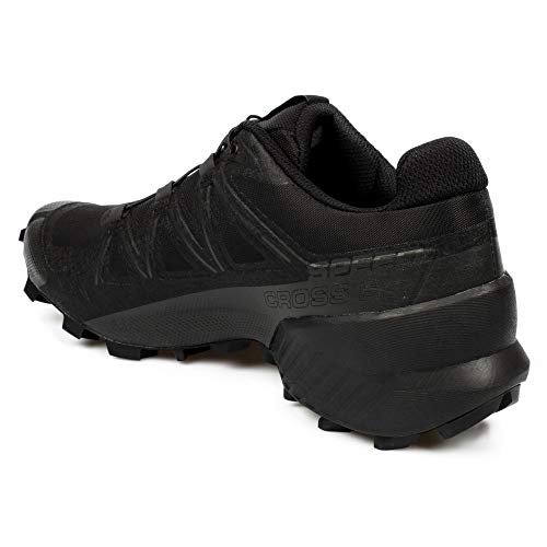 Salomon Speedcross 5 Trail Running Shoes for Men and Women, Black/Black/Phantom, 8