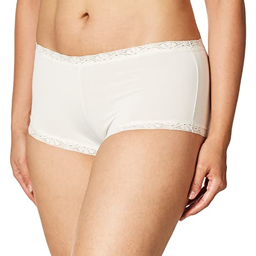 Maidenform Classic Microfiber Boyshorts w/Lace Ivory MD/6 (Women's 8-10)