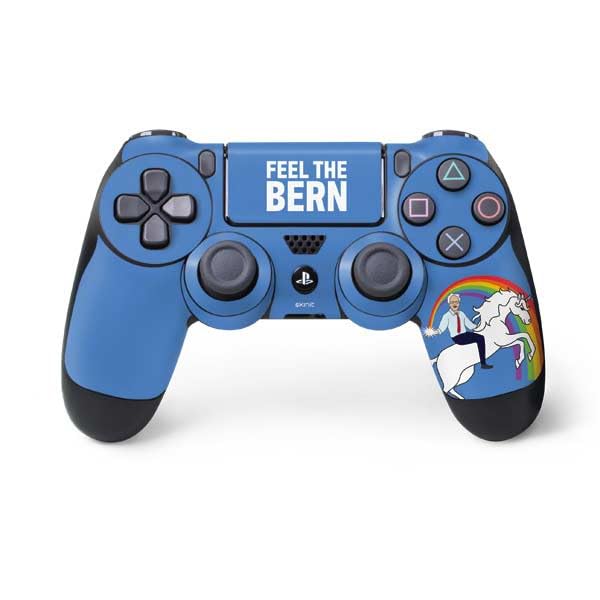 Skinit Decal Gaming Skin Compatible with PS4 Controller - Feel The Bern Unicorn Design