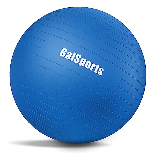 GalSports Yoga Ball Exercise Ball for Working Out, Anti-Burst and Slip Resistant Stability Ball, Swiss Ball for Physical Therapy, Balance Ball Chair, Home Gym Fitness