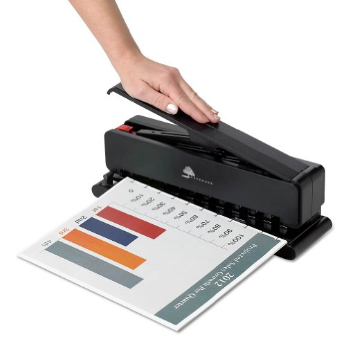 Levenger Circa Leverage Discbound Hole Punch, Heavy-Duty Large Metal Paper Puncher for Disc Notebooks, Binders, Journals Business Home Office Supplies