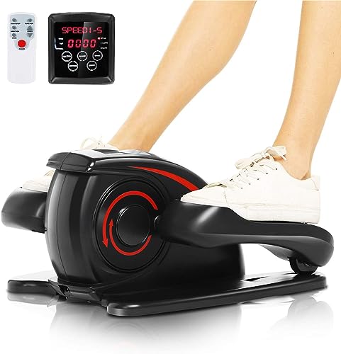 ANCHEER Under Desk Elliptical Machine, Leg Exercise Pro Machine Pedal Exerciser for Seniors as Seen on TV Portable Leg Exerciser While Sitting with Massage Pedal/LCD Monitor/Remote Control