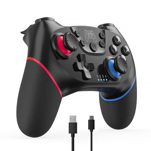 CuleedTec Wireless Switch Controller, Switch Pro Controller Compatible with Switch/Lite/OLED, Switch Remote Gamepad with 6-Axis Gyro, Dual Motor, Wake-up and Turbo - 2023 New Version