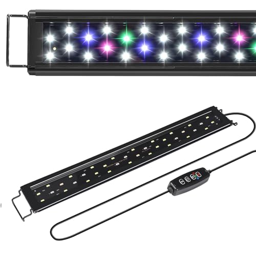 AQUANEAT LED Aquarium Light for 18 to 24 Inch Fish Tank, Auto On Off with Timer, Full Spectrum, Adjustable Brightness, Daylight Moonlight Mode, for Fresh Water Low-to-Mid Light Plants