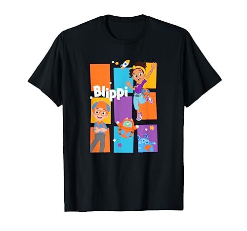 Blippi Panels Rockets Group Shot T-Shirt
