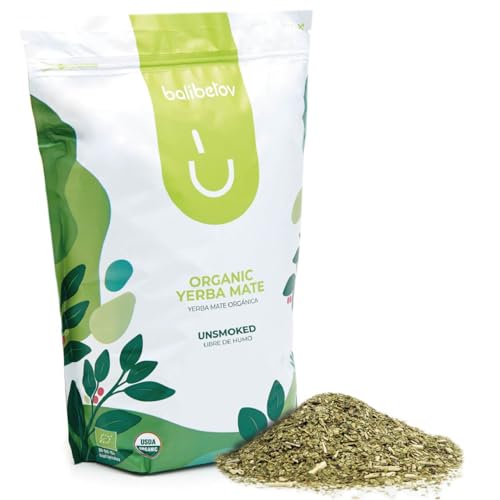 2.2 LB BALIBETOV Organic Yerba Mate Tea - Unsmoked Yerba Mate Pure Loose Leaf Tea - 1 Kg (2.2 LB)