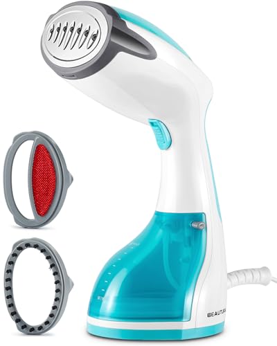 BEAUTURAL Steamer for Clothes, Portable Handheld Garment Fabric Wrinkles Remover, 30-Second Fast Heat-up, Auto-Off, Large Detachable Water Tank