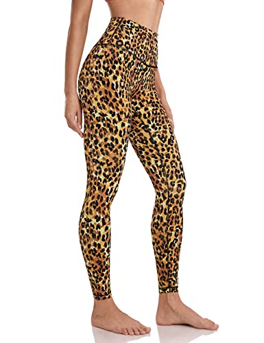 LIEBERGO Workout Leggings for Women Tummy Control High Waisted Yoga Pants Printed Leggings for Women Festival- 25 Inches Beauty and The Beast Leopard X-Small