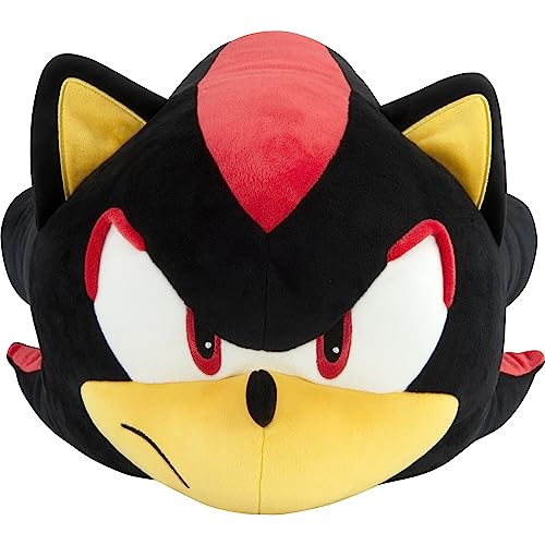 Club Mocchi Mocchi- Sonic The Hedgehog Plush - Shadow The Hedgehog Plushie - Squishy Collectible Sonic Toys - Sonic Stuffed Animals and Gifts - Cute Plushies and Sonic Room Decor - 15 inch