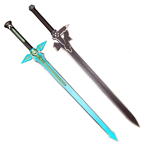 SAO Kiritos Foam Fantasy Sword One Hand Medieval Sword, Rapier for Cosplay, Gift, Collection, and Props (Elucidator/Dark Repulser Combo)