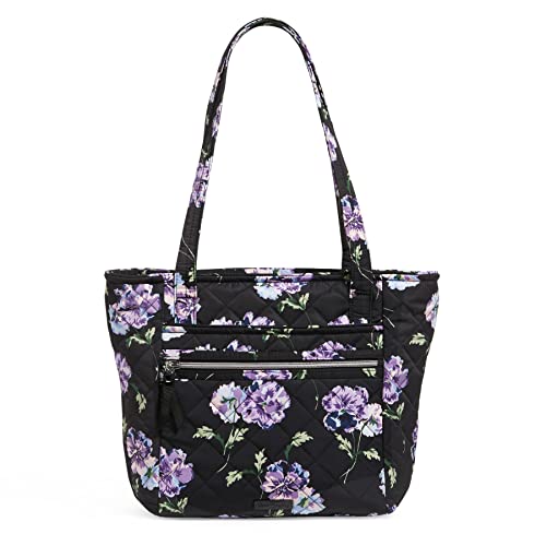 Vera Bradley Women's Performance Twill Small Tote Bag, Floating Plum Pansies, One Size