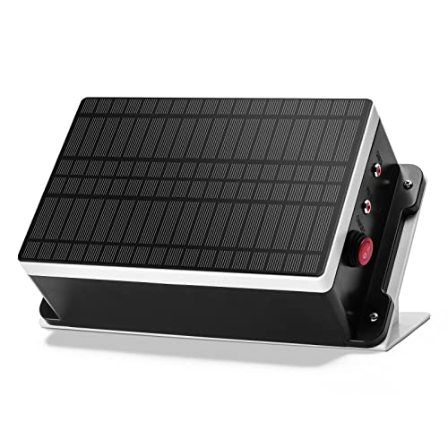 Solar Fence Charger, Briidea 5.6 Miles Solar Electric Fence Charger, 0.2 Joules, Protect Your Livestock Garden Pasture from Wildlife, IP66 Waterproof, Save Your Money