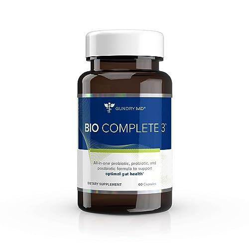 Gundry MD Bio Complete 3 - Prebiotic, Probiotic, Postbiotic to Support Optimal Gut Health, 30 Day Supply (New Formula)
