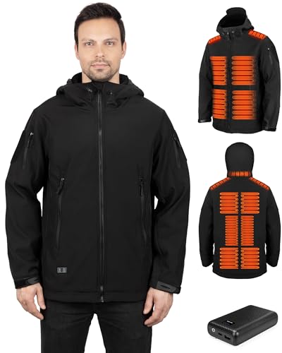 Vantacent89 Heated Jacket for Men with 7.4V Battery Pack Included, Outdoor Shell Heating Coat (XL)