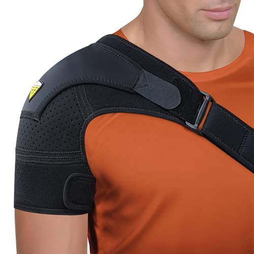 FIGHTECH Shoulder Brace for Torn Rotator Cuff for Men and Women - 4 Sizes - Support & Pain Relief (Black, Large/X-Large)