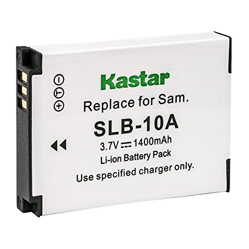 Kastar EA-SLB10A/EP Digital Camera Battery for Samsung SLB-10A and ES50 ES55 ES60 EX2F HMX-U10 HMX-U20 HZ10W HZ15W IT100 WB150F WB250F WB350F WB500 WB550 WB750 WB800F WB850F WB1100F WB2100