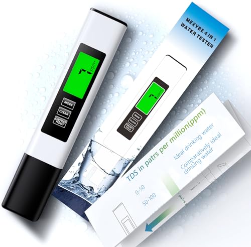 2024 All-New 4 in 1 Tds Meter Digital Water Tester - Accurate and Reliable TDS EC & Temp(°C,°F) Meter - 0-9990ppm - Professional Testing for Drinking Water, RO/DI System, Aquariums etc