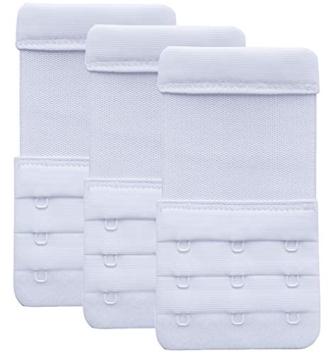YARBAR Bra Extender 3 Hook Women Bra Strap Extenders Pack of 3 Soft Comfortable