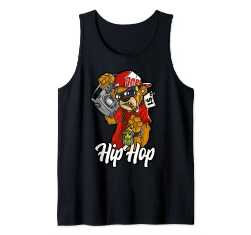 Hip Hop Teddy Bear Ghetto Blaster Dope Rap Lover Clothing Tank Top