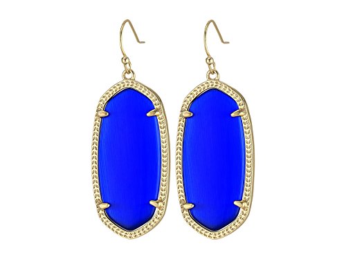 Kendra Scott 'Signature' Elle Gold plated Cobalt Glass Drop Earrings