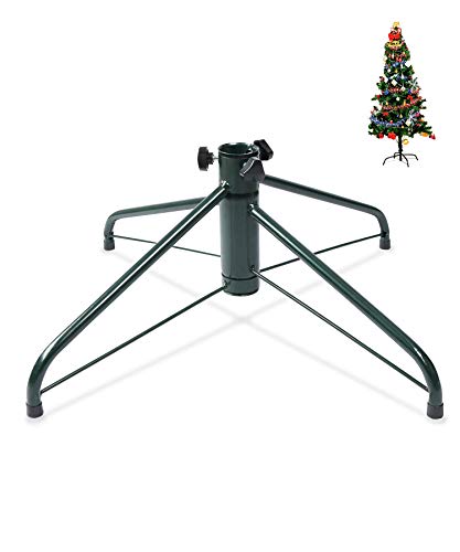 Elfjoy Christmas Tree Stand 19.7 inches Iron Metal Bracket Rubber Pad with Thumb Screw (50cm)