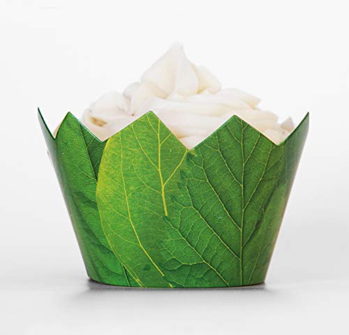 24 Leaf Cupcake Wrappers Paper Wraps Red Fox Tail