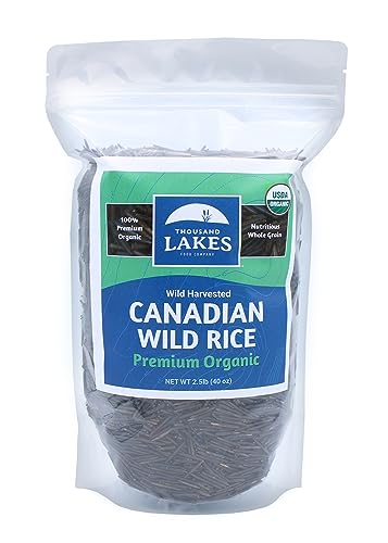 Thousand Lakes Organic Canadian Wild Rice - Premium - Bulk - 2.5 pounds | 100% Wild Rice | Wild Harvested