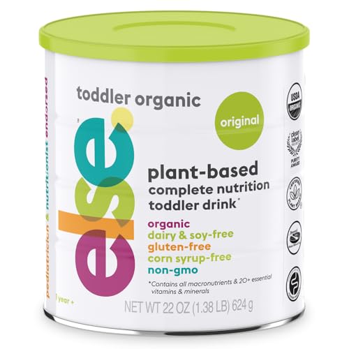 ELSE NUTRITION Organic Toddler Formula for 12-36 months, Plant-based, Dairy & Soy Free, Complete Nutrition Drink Made from Whole Foods. 22 Oz 1 Pack