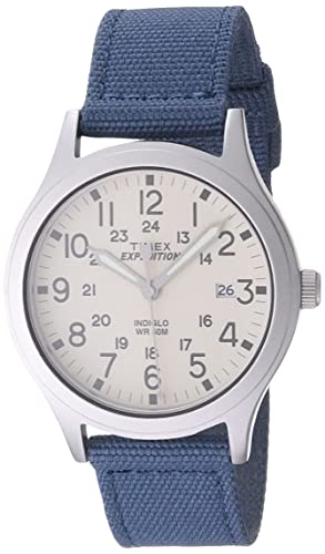Timex Unisex TW4B13800 Expedition Scout 36mm Blue/Natural Nylon Strap Watch
