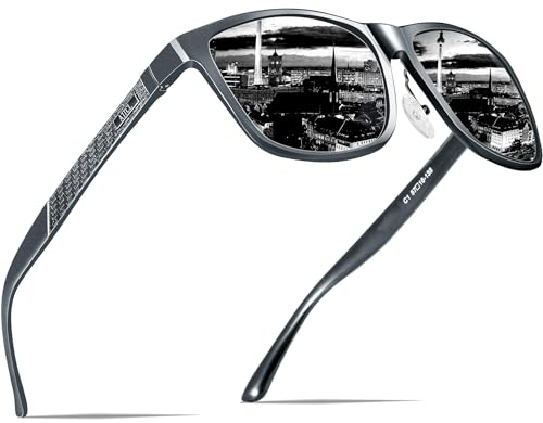 ATTCL Men's Retro Metal Frame Driving Polarized Sunglasses For Men/Women 18587Grey