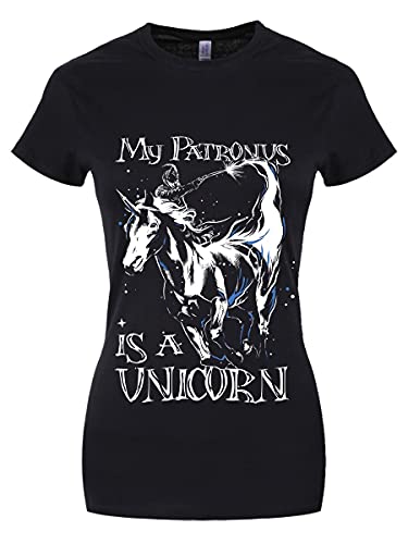 Women's My Patronus is A Unicorn T-Shirt Black