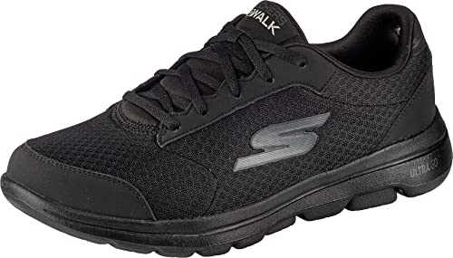 Skechers mens Gowalk 5 Qualify - Athletic Mesh Lace Up Performance Walking Shoe Sneaker, Black, 12 X-Wide US