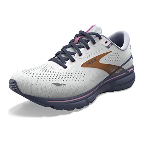 Brooks Women's Ghost 15 Neutral Running Shoe - Spa Blue/Neo Pink/Copper - 8.5 Medium