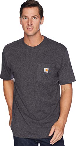 CarharttmensLoose Fit Heavyweight Short-Sleeve Pocket T-ShirtCarbon HeatherX-Large