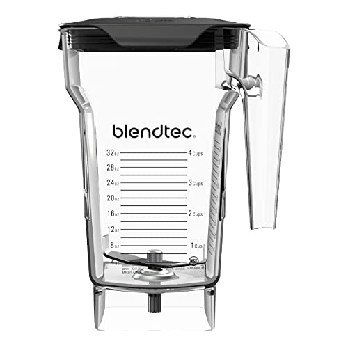 Blendtec 75 oz FourSide Jar - Four-Sided Blender Jar Compatible with Most Blendtec Blenders - 32 oz Blending Capacity - Clear