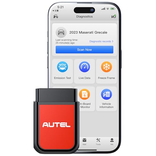 Autel AP2500E Bluetooth Code Reader OBD2 Scanner, Oil Reset, TPMS, EV Battery, BMS Reset, All-System Code Read/Clear, OBD2 10 Tests, Check Engine Light, 45+ Car Brands, for Android/iOS