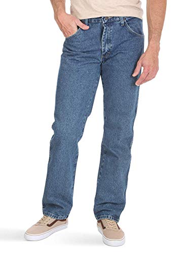 Wrangler Authentics Men's Classic 5-Pocket Regular Fit Cotton Jean, Stonewash Mid, 36W x 28L