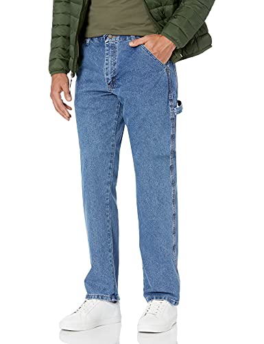 Wrangler Authentics mens Classic Carpenter jeans, Antique Stone, 36W x 32L US