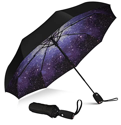 Repel Travel Umbrella: Windproof Travel Umbrella and Compact Mini - Perfect for Car, Golf, and On-the-Go. Small Travel Umbrella Compact Mini, Windproof and Strong, Starry Night