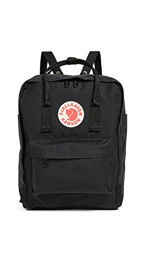 Fjällräven Kånken Unisex Travel Backpack - Side Slip Pocket - Adjustable Shoulder Straps - Dual Top Handles Black One Size One Size