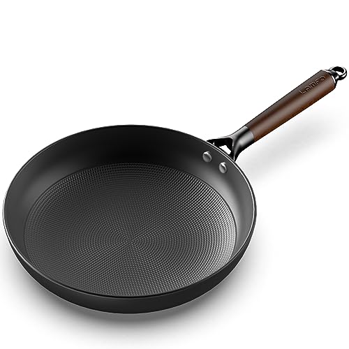 LAMFO Cast Iron Skillet,12Inch Nonstick Frying Pan Skillet with Removable Handle,PFAS-Free,Egg Pan Nonstick,Oven Safe Dishwasher Safe