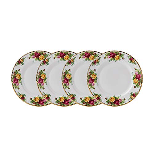 Royal Albert Old Country Roses Set of 4 Salad Plates, 8', Multi