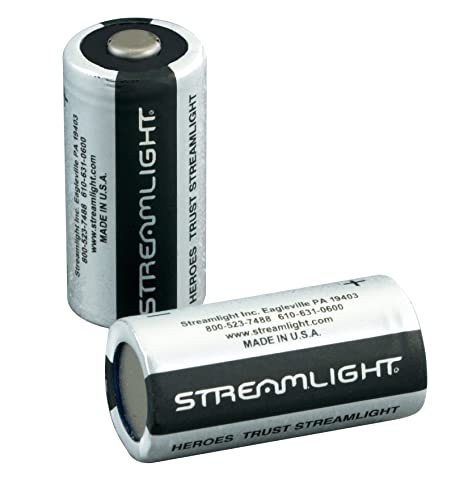 Streamlight 85175 CR123A Lithium Batteries, 2-Pack