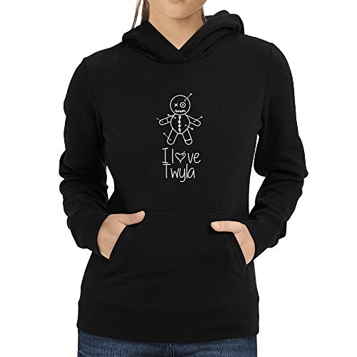 Eddany I Love Twyla Witchcraft Doll Women Hoodie Black