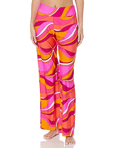 Trina Turk Women's Standard Vivid Vista Swim Pants-Bathing Suit Cover Ups, Multi, Large