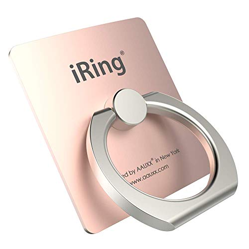 iRing Original, Made in Korea, Phone Ring Holder, Cell Phone Grip Stand, Compatible with iPhone, Galaxy, and Other Smartphones (Rose Gold)
