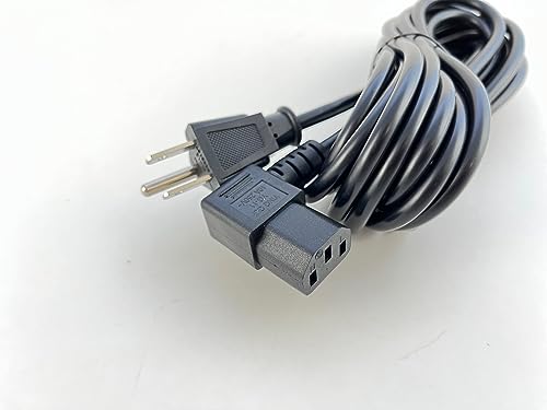 [UL Listed] OMNIHIL L-Shape 8FT AC Power Cord Compatible with CybertronPC Hellion Gaming Desktop - AMD FX-6300
